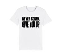 buzz shirts Never Gonna Give You Up T-Shirt, Unisex Mens Womens Retro 80s Fancy Dress, Made from Organic Cotton