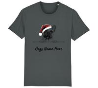 buzz shirts Personalised French Bulldog Christmas T-Shirt for Dog Lovers, Mens or Womens Unisex Fit Charcoal