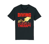 buzz shirts Scuba Diving T-Shirt Mens Or Womens, Diving is My Therapy, Made from Organic Cotton