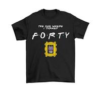 buzz shirts The One Where I Turned Forty, Born in 1984, Mens or Womens 40th Birthday T-Shirt, TV Show Inspired Black