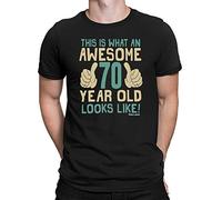 buzz shirts This is What an Awesome 50 Year Old Looks, Mens Birthday T-Shirt, Made from Organic Cotton Black