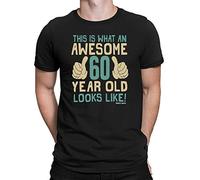 buzz shirts This is What an Awesome 60 Year Old Looks - Mens Organic Cotton Novelty Birthday T-Shirt Black