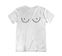 buzz shirts Titties Drawn Boobs Rhianna Dope, Women's Oversized Fashion T-Shirt White
