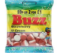 Buzz Sweets Strawberry & Cream - 14 Kids Bag Packs