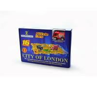 Buzz Toys Puzzle Cars City of London - 16-Piece Track Set with Fire Engine Toy, Mix & Match Puzzle Pieces for Over 50 Layouts, Educational Play for Kids Ages 3+