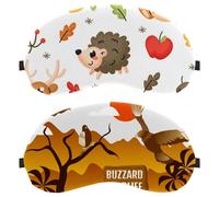 Buzzard Wildlife Birds Sunset 2 Piece Eye Mask, Sleeping Eye Mask for Side Sleeper, Zero Eye Pressure Night Blindfold, Adjustable Sleep Cover, Completely Block Out Light Eye Shade