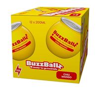 BuzzBallz Chili Mango, Ready to Drink Spicy Margarita, 13.5% ABV, 12x200ml, Pre Mixed Cocktail Made from Vodka & Hot Chilli Pepper, Spicy, Sweet, Tangy Notes, with Natural Flavours, Gift Idea