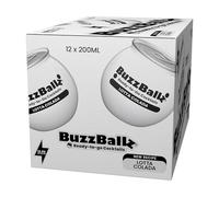 BuzzBallz Lotta Colada, Ready to Drink Piña Colada, 13.5% ABV, 12x200ml, Pre Mixed Cocktail Made from Rum, Pineapple and Coconut Juice, Sweet and Tropical Notes, with Natural Flavours, Gift Idea