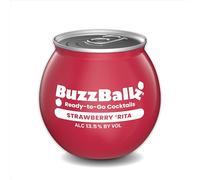 BuzzBallz Strawberry Rita, Ready to Drink Margarita, 13.5% ABV, 200ml, Pre Mixed Cocktail Made from Tequila and Strawberry Juice, Citrusy, Sweet and Fruity Notes, with Natural Flavours, Gift Idea