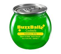BuzzBallz Tequila Rita, Ready to Drink Margarita, 13.5% ABV, 200ml, Pre Mixed Cocktail Made from Vodka, Lime & Agave, Tart, Sweet, Zesty, and Vibrant Notes, with Natural Flavours, Gift Idea