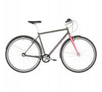 Buzzbike Commuter Hybrid Adults Mens Bike 700c Wheel 21 Inch Frame 3 Speed Grey
