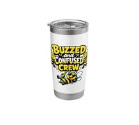 Buzzed and Confused Crew - Funny Drinking Team Stainless Steel Insulated Tumbler