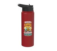 Buzzed Coffee Classroom Chaos Bee Stainless Steel Insulated Water Bottle