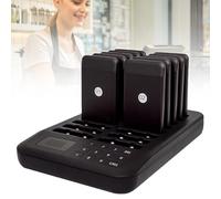 Buzzer Calling System, Restaurant Wireless Pager, 3 Calling Modes - Light/Vibration/Sound, Suitable for Queues Waiting for Service, Calling Customers from a Distance,Black-10pcs