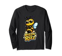 Buzzin’ with Rizz Cool Bee Pollinator Boy Design Long Sleeve T-Shirt