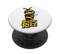 Buzzin’ With Rizz Cool Bee Pollinator Boy Design PopSockets Adhesive PopGrip