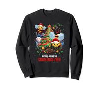 Buzzing Around the Christmas Tree Honey Bee Beekeeper X-Mas Sweatshirt