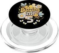 Buzzing Into 5 Cute Bee Fifth Birthday Party PopSockets PopGrip for MagSafe