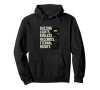 Buzzing Lights Endless Hallways Eternal Regret Liminal Space Pullover Hoodie