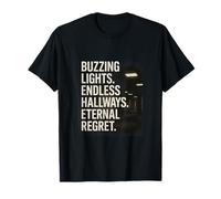 Buzzing Lights Endless Hallways Eternal Regret Liminal Space T-Shirt
