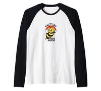 Buzzing with Pride LGBTQ Bee Shirt, Cute Rainbow Bee Pride Raglan Baseball Tee