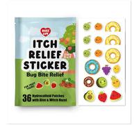 Buzzluv Hydrocolloid Itch Relief Patch, for Mosquitos, Ticks, Midges, Sandflies Bug bite Relief, Anti-Itch Patch with Aloe and Witch Hazel, Insect bite Relief, Kid-Friendly, Natural Fruit Theme