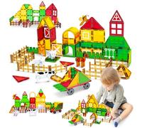 BuzzoXerex Magnetic Building Blocks, Farm Toy, Magnetic Building Blocks, Magna Tiles Montessori Toy for 2 3 4 5 Years Boys and Girls