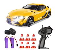 BuzzoXerex RC Drift Car, Mini Remote Control Drift Car, 1/24 4WD Remote Control Car with LED Light, 18 km/h, Toy Car for Adults and Children Over 6 Years (A)
