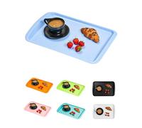BuzzTrove - 1pc Serving Tray | Durable Plastic Tea Tray & Dinner Tray | Trays for Eating on Lap, Food Serving & Snacks | Dishwasher Safe, Stackable| 12-Month Guarantee | STMB