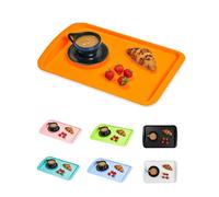 BuzzTrove - 1pc Serving Tray | Durable Plastic Tea Tray & Dinner Tray | Trays for Eating on Lap, Food Serving & Snacks | Dishwasher Safe, Stackable| 12-Month Guarantee | STMOR