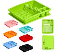 Buzztrove - Large Size Premium Dish Drainer Rack with Removable Drip Tray - Multi-Color Sink Drainer, Draining Board Rack, Dish Drying Rack for Efficient Kitchen Organization