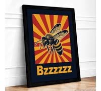 Buzzworthy Starburst Retro Framed Wall Art Print A3 (42×29.7cm) Black, Wall Decor for Living Room, Bedroom, Office & Home, Ready to Hang, Art Gift