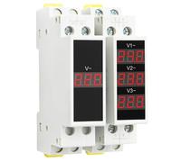 BV-1R/BV-3R 18MM Single Three Phase Voltage Meter AC 80-500V Digital Display Detector(BV-1R)