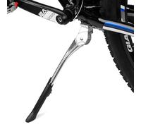 BV Adjustable Bike Kickstand with Concealed Spring-Loaded Latch, Alloy Bicycle Kickstand, Bike Rear Kick Stand, Cycle Kickstand Fit for 24''-29" Mountain Bike/Road Bike/Trekking Bike, Silver