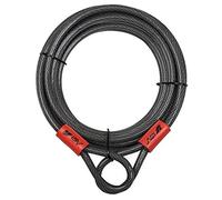 BV Heavy-Duty 30FT Security Cable Lock with Loops - 10mm (3/8 Inch) Cut-Resistant Braided Steel Cable - Versatile & Weatherproof - Bike Lock Cable, Security Chain for Padlock, Chain Lock, Wire Lock