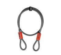 BV Heavy-Duty 4FT Security Cable Lock with Loops - 10mm (3/8 Inch) Cut-Resistant Braided Steel Cable - Versatile & Weatherproof - Bike, Motorcycle, Patio, Gate, Kayak Lock
