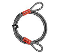 BV Heavy-Duty 7FT Security Cable with Loops - 10mm (3/8 Inch) Cut-Resistant Braided Steel Cable - Versatile & Weatherproof - Security Chain for Padlock, Chain Lock, Wire Lock
