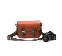 BV & Jo Large Waterproof Vintage PU Leather DSLR Camera Bag Cross Body Portable Case Compatible with DSLR with 2 lenses For Canon EOS 4000D 2000D,1300D,1200D,250D,200D,800D,750D 700D 650D,80D,77D 70D 7D 6D, Nikon D3500 D3400 D3300 D7200 D7500 D5600 D5500 D850 Sony Fuji Bridge & DSLR Camera