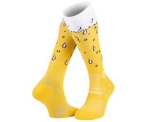 BV Sport - Compression socks - Chaussettes Trail Compression Bière Blonde for Men - Size S+ - Yellow Yellow S+