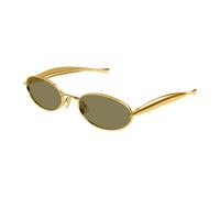 Bottega Veneta BV1386S 006 Unisex Sunglasses Metal Gold Green Round