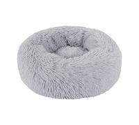 BVAGSS Anxiety Dog Bed, Round Plush Donut Dog Bed Cat Bed Marshmallow Fluffy Cuddler Washable Calming Puppy Bed for Small Dogs XH034 (Diameter:40cm, Light Grey)