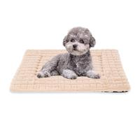 BVAGSS Dog Bed Washable Crate Mattress,Anti-Slip Crate Pad, Memory Foam Dog Beds, Soft Warm Pet Cushion for Small Medium Dogs, Calming Fluffy Sleeping Kennel Bed Pad XH082 (60x45cm,Apricot)