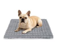 BVAGSS Dog Bed Washable Crate Mattress,Anti-Slip Crate Pad, Memory Foam Dog Beds, Soft Warm Pet Cushion for Small Medium Dogs, Calming Fluffy Sleeping Kennel Bed Pad XH082 (90x60cm,Grey)