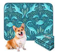 BVAGSS Washable Pee Pads for Dogs, 2 Pack Reusable Leakproof Puppy Wee Wee Pad, Non-Slip Waterproof Pet Training Pads, Super Absorbent Whelping Pads XH081 (Dino Green, 90x90cm)