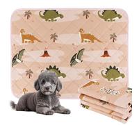BVAGSS Washable Pee Pads for Dogs, 2 Pack Reusable Leakproof Puppy Wee Wee Pad, Non-Slip Waterproof Pet Training Pads, Super Absorbent Whelping Pads XH081 (Pink Dinosaur, 60x45cm)