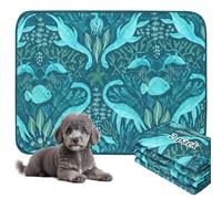 BVAGSS Washable Pee Pads for Dogs, 2 Pack Reusable Leakproof Puppy Wee Wee Pad, Non-Slip Waterproof Pet Training Pads, Super Absorbent Whelping Pads XH081 (Dino Green, 60x45cm)
