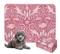 BVAGSS Washable Pee Pads for Dogs, 2 Pack Reusable Leakproof Puppy Wee Wee Pad, Non-Slip Waterproof Pet Training Pads, Super Absorbent Whelping Pads XH081 (Dino Pink, 60x45cm)