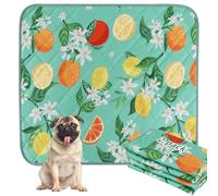 BVAGSS Washable Whelping Pads, 2 Pack Leakproof, Super Absorbent, Non-Slip - 90x60cm, Green Lemon