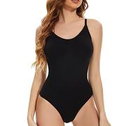 Bvanzo Women's Shapewear Bodysuit for Tummy Control Figure-Flattering Body Shaper for Women with Adjustable Straps