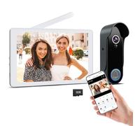 Bvavo - Wireless Video Intercom System, 1080P WiFi Video Doorbell with Monitor, Video Intercom with 8 Inch Touch Screen, Motion Detection, No Monthly Fee
